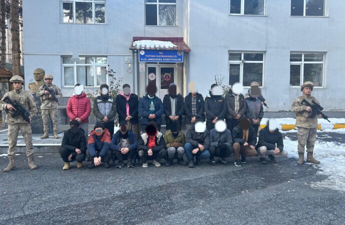 Bitlis kırsalında 18 kaçak göçmenin yakalandığı bildirildi.
