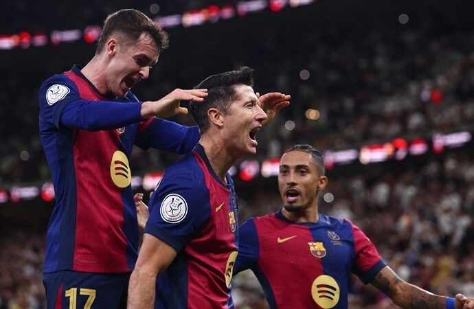 Barcelona, Real’i sahadan sildi, kupayı 5-2 ile aldı